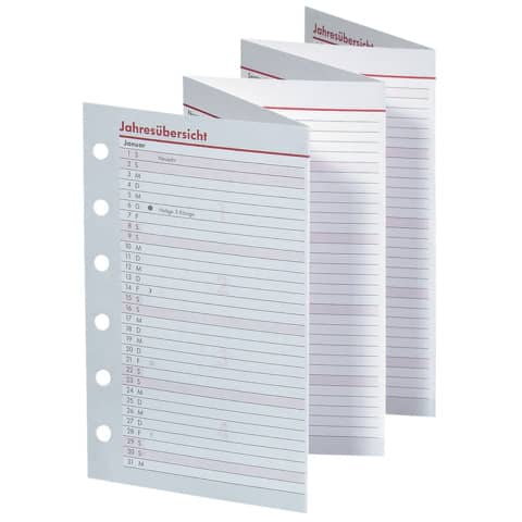 Ersatzkalendarium A7   Jahresplaner BSB 02-0285