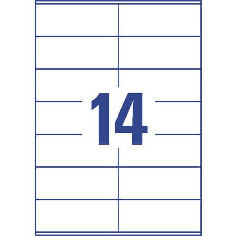 Universaletiketten, 105x41mm, 1400 Stück, weiß AVERY ZWECKFORM 3477