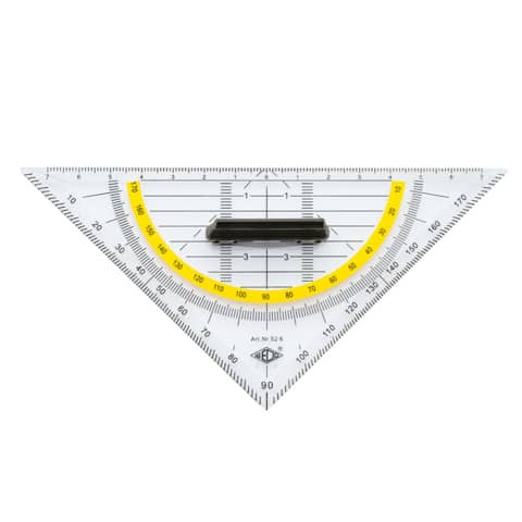 Geometriedreieck abnehmbarer Griff, 16cm WEDO 52 6