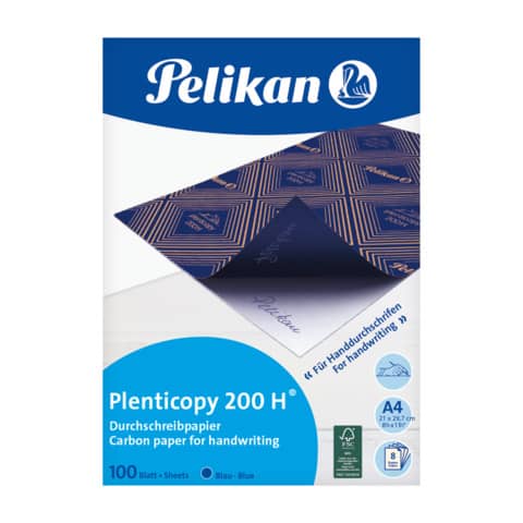 Blaupapier Plenticopy® 200 H®, blau, A4, 100 Blatt PELIKAN 400142585