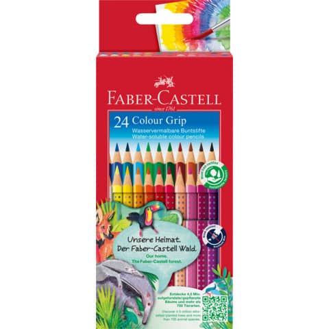Farbstiftetui Colour Grip, 24er Kartonetui FABER CASTELL 112424