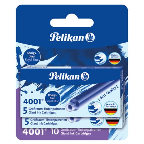 Tintenpatrone 4001® GTP/5, Blister mit 2 Etuis a 5 Stück, blau PELIKAN 300004129