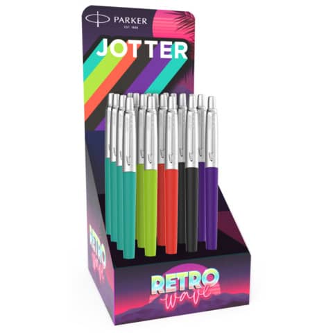 Druckkugelschreiber M Jotter Recycelt  80S Retro sortiert    im Display PARKER 2186316