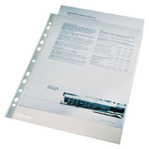 Prospekthülle Economy, A4, PP, dokumentenecht, 100 Stück, glasklar ESSELTE 13089