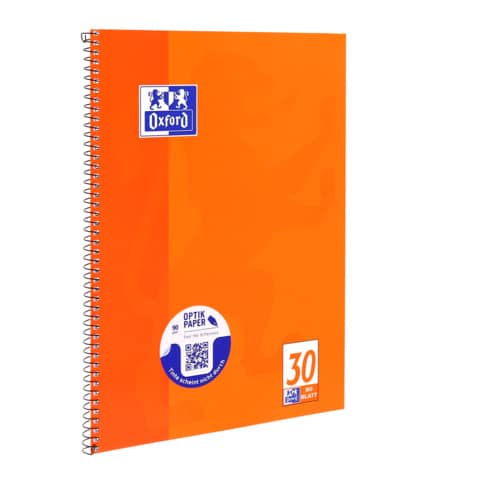 Collegeblock, A4+, 80 Blatt, Lin.30, blanko, orange OXFORD 100050359