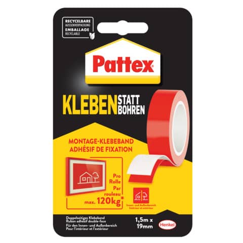 Klebeband, 19mm x 1,5m PATTEX 9H PXMT2