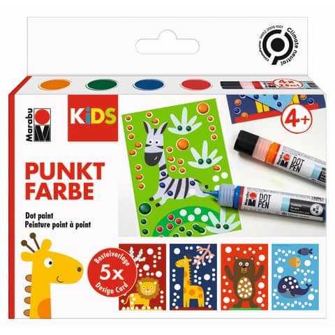 Kreativmarkerset Dot Pen Set Tiere, 9-teilig MARABU 0311000000102