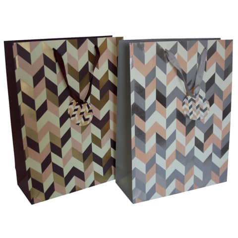 Geschenktragetasche Zacken, 40x30x12cm, sortiert PBS 41290
