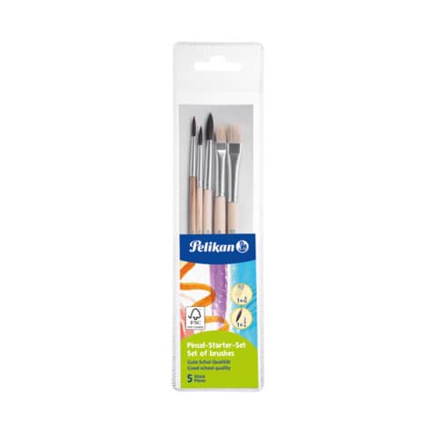 Pinsel-Starter-Set, 5 Stück, sortiert PELIKAN 400142597