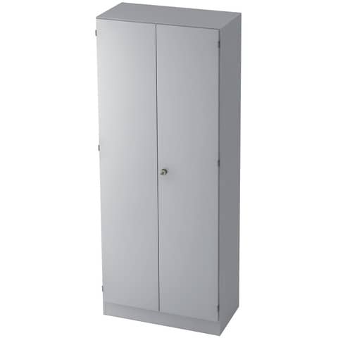 Garderobenschrank SOLIDplus - 5OH, 1 Fachboden, grau HAMMERBACHER V6200/5/5/SG