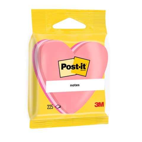 Haftnotizblock Herz, 70x70mm, 225 Blatt POST-IT 2007H