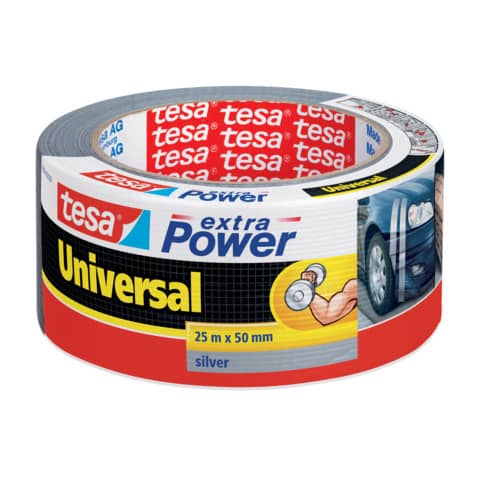 Gewebeklebeband extra Power Universal, 25 m x 50 mm, silber TESA 56388-00000-12