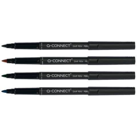 Overheadstift, M, permanent, 4 Stück, sortiert Q-CONNECT KF01198