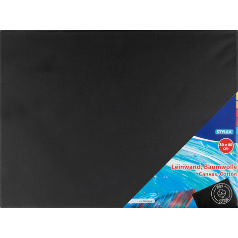 Leinwand, 30 x 40 cm, schwarz STYLEX 28598