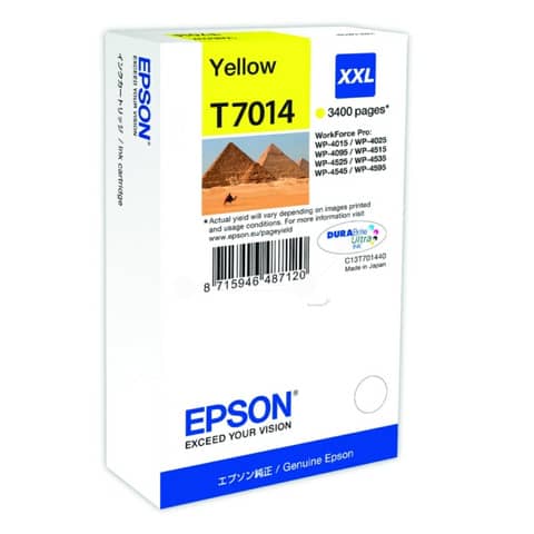 Inkjetpatrone T7014 yellow   HY XXL EPSON C13T70144010