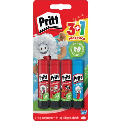 Klebestift Multipack 3+1 3 x 11g + 1 x 10g PRITT 9H PBS4B