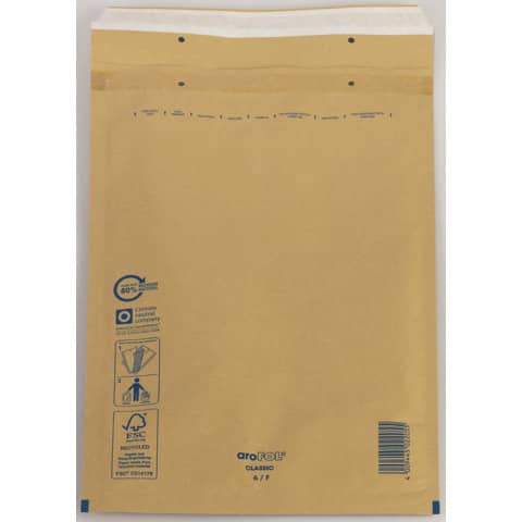 Luftpolstertasche Classic 6/F, 240x350mm, braun AROFOL 2FVAF000066