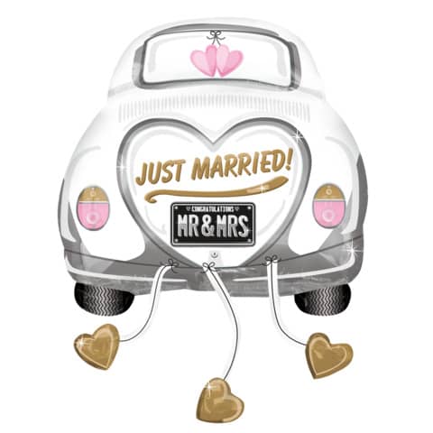 Folienballon Hochzeit Auto Just married AMSCAN 4358475