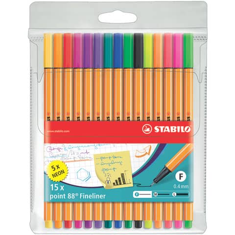 Fineliner point 88® Individual. Just like you Etui, mit 15 Stiften STABILO 8815-1