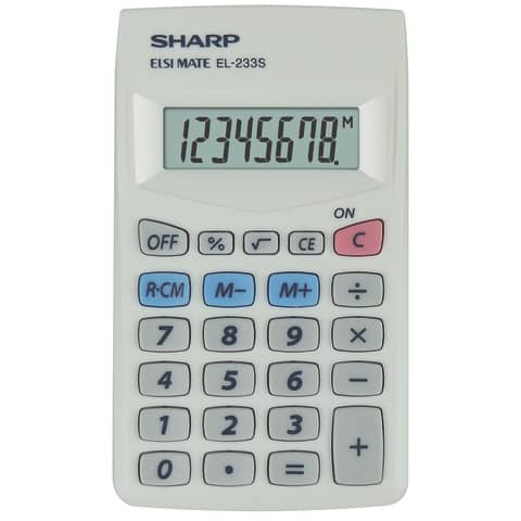 Taschenrechner EL-233S, Batterie, 60 x 103 x 8,3 mm, 8-stellig SHARP SH-EL233S