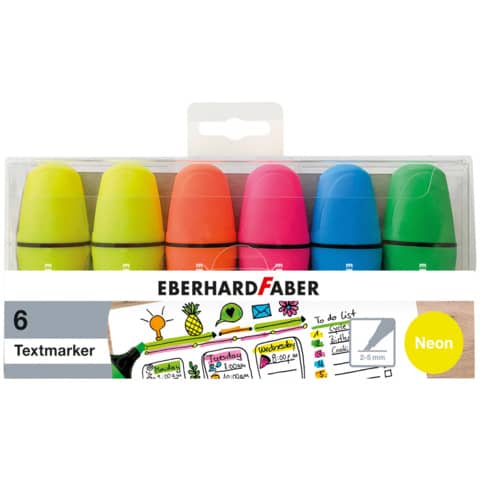 Textmarkeretui 2-5 mm neon sortiert EBERHARD FABER 551414