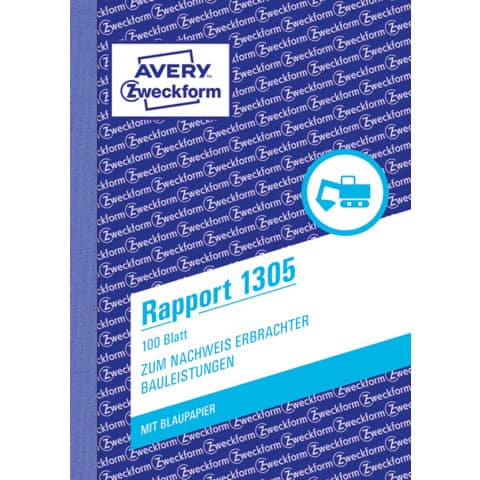 Rapport, A6, Blaupapier, 100 Blatt AVERY ZWECKFORM 1305