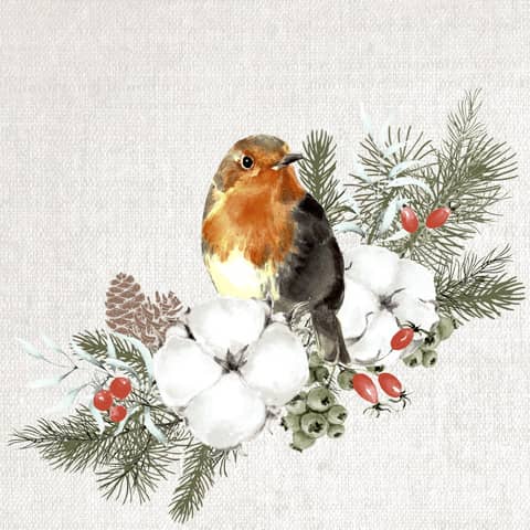 Weihnachts-Zelltuchserviette, 25x25cm, 3-lagig PAPER+DESIGN 207474
