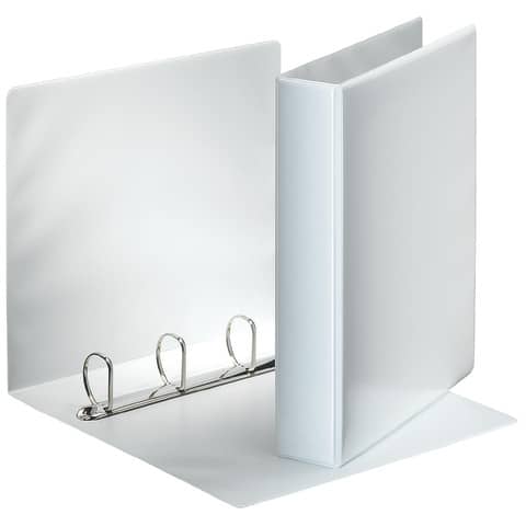 Ringbuch Präsentation, mit Taschen, A4, PP, 4 Ringe, 40 mm, weiss ESSELTE 49704