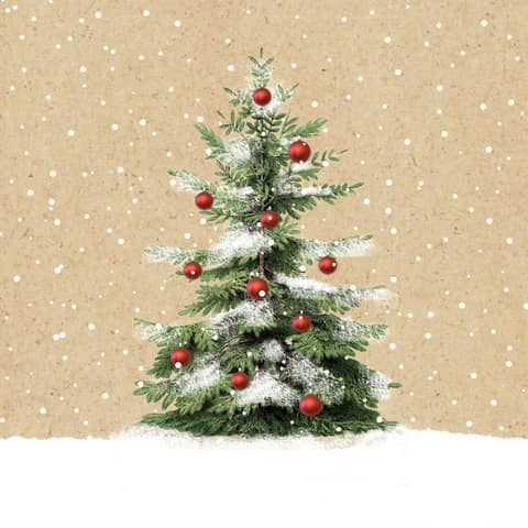 Weihnachts-Zelltuchserviette, 33x33cm, 3-lagig ATELIER 1111-24513