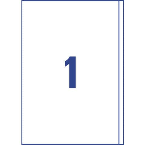 Universaletiketten, 200x297mm, 100 Stück, weiß AVERY ZWECKFORM 3418
