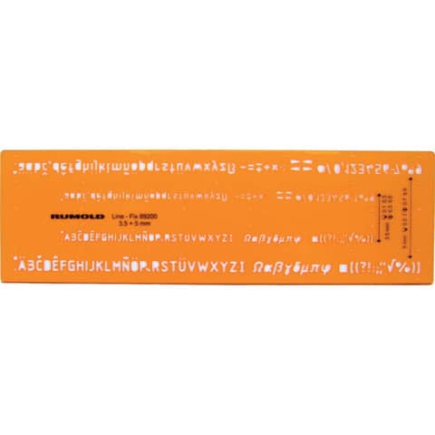 Schriftschablone, 3.5+5mm RUMOLD 89200