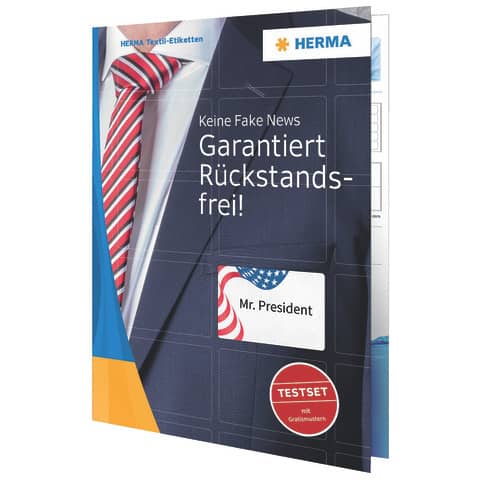 Testmuster Textil Etikett HERMA 101035123