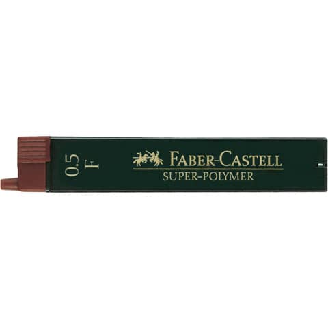 Feinmine Super Polymer F, 0,5mm, 12 Stück, schwarz FABER CASTELL 120510