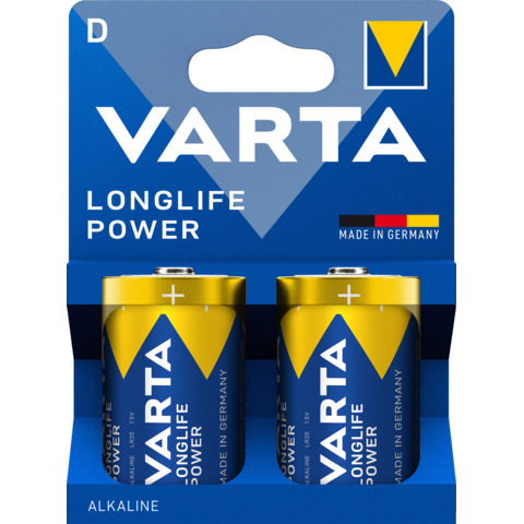 Batterie Alkali-Mangan Longlife Power, LR20/D/Mono, 2 Stück VARTA 04920 121 422