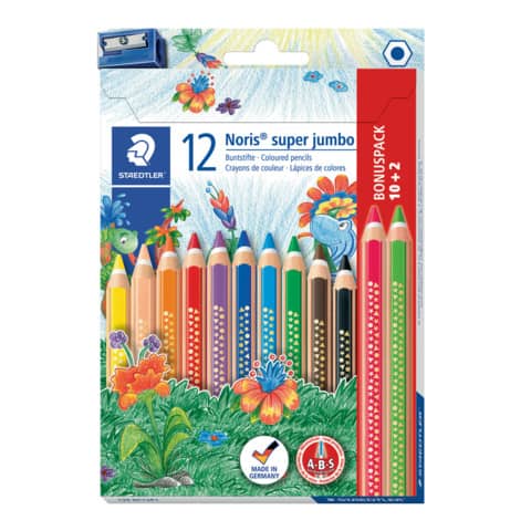 Farbstiftetui Noris® super jumbo, 6mm, 12 Stück STAEDTLER 129 NC12P1