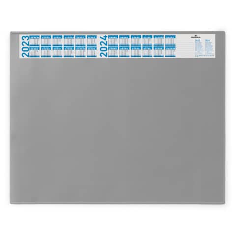 Schreibunterlage mit Jahreskalender, PVC, 650 x 520 mm, 2 mm, grau DURABLE 7204 10