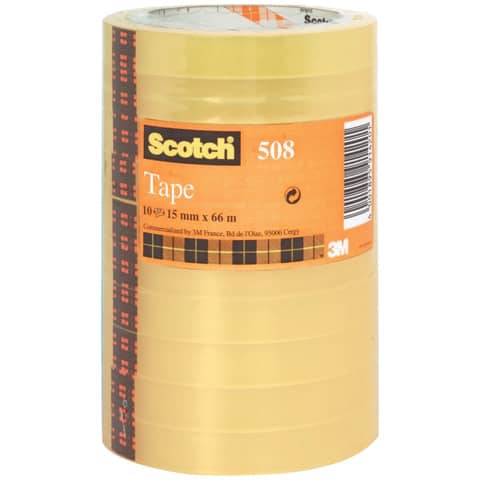 Klebefilm transparent 508, PP, 15 mm x 66 m, 10 Rollen SCOTCH 5081566