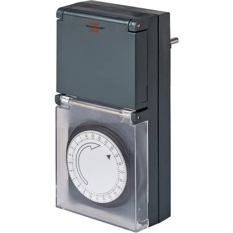 Zeitschaltuhr MZ 44, mechanische Timer-Steckdose IP44 anthrazit BRENNENSTUHL 1506460