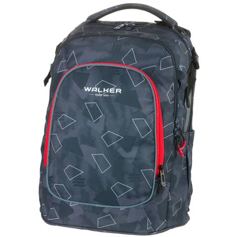 Schulrucksack Wizzard, 46x32x21cm, 33L, grey polygon WALKER CAMPUS EVO 2.0 42122-376