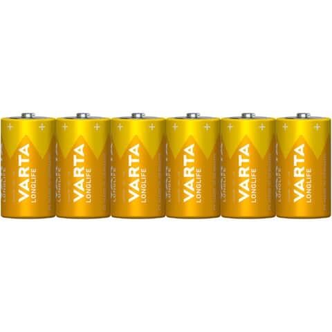 Batterie Alkali-Mangan Longlife, LR14/C/Baby, 6 Stück VARTA 04114101306