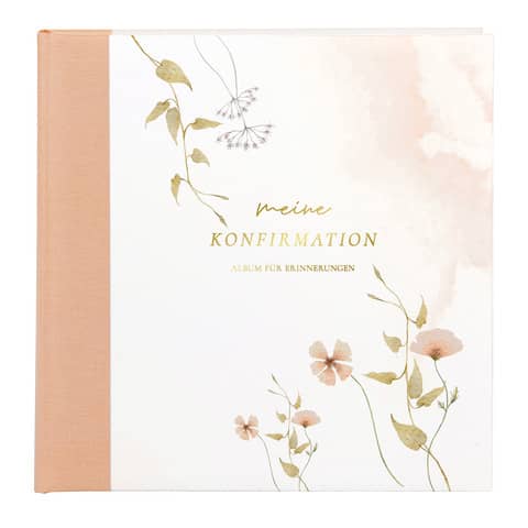 Konfirmationsalbum Blütenzauber, 25 x 25 cm, rosé GOLDBUCH 03 039