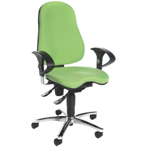 Fitness-Drehstuhl Sitness 10 apfelgrün   mit Armlehnen TOPSTAR SI59U G05