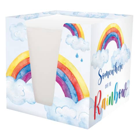 Notizklotz "Rainbow", 70 g/qm, 92 x 92 x 92 mm, weiß, 900 Blatt RNK 46789