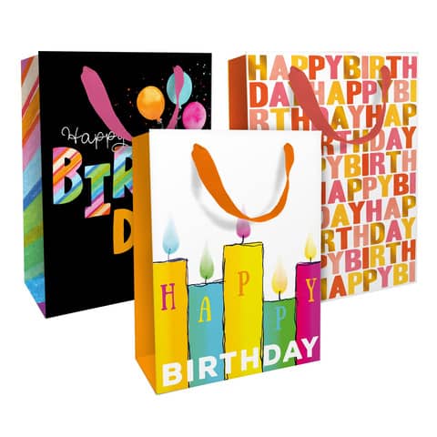 Geschenktragetasche Birthday Fun, 36 x 26 x 13 cm, 12 Stück BRAUN+COMPANY 1583-25350/PBS