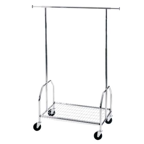 Mobile Garderobe, Metall, verchromt, 90x54x130-170 cm, silber ALCO 2830