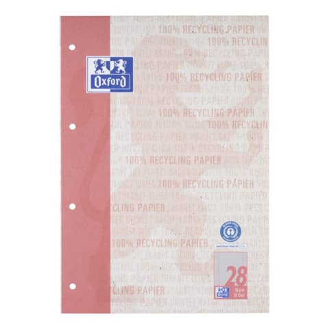 Notizblock, A4, 90g/m², 50 Blatt, Lin.28, kariert mit Rand OXFORD 400159594