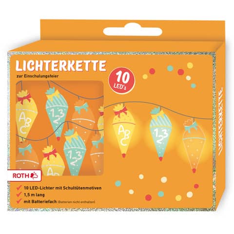 Lichterkette Einschulung, 1,5m ROTH 679518