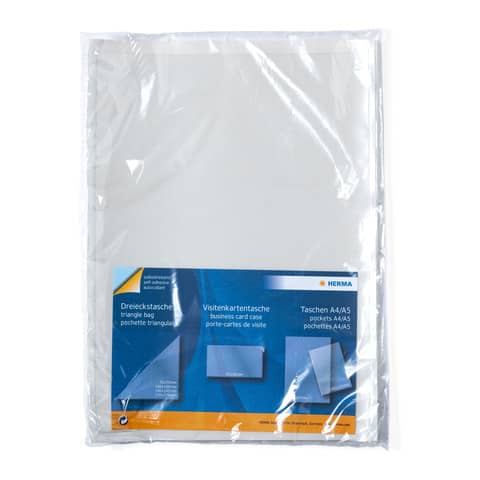 Einstecktasche selbstklebend, A4, 10 Stück, transparent HERMA 1427