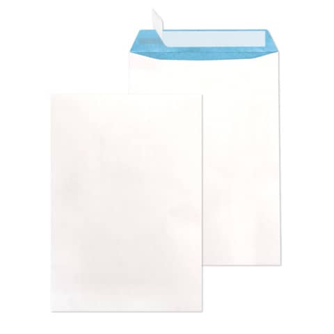 Versandtasche, C4, 140g/m², Haftklebend, 250 Stück, weiß/blau MAILMEDIA 30006872