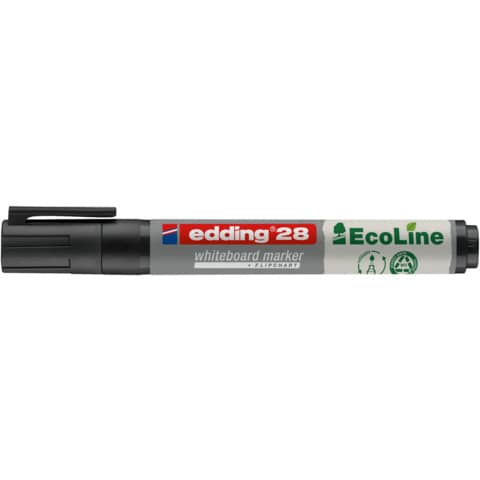 Whiteboardmarker EcoLine, 1,5-3mm, Rundspitze, schwarz EDDING 4-28001